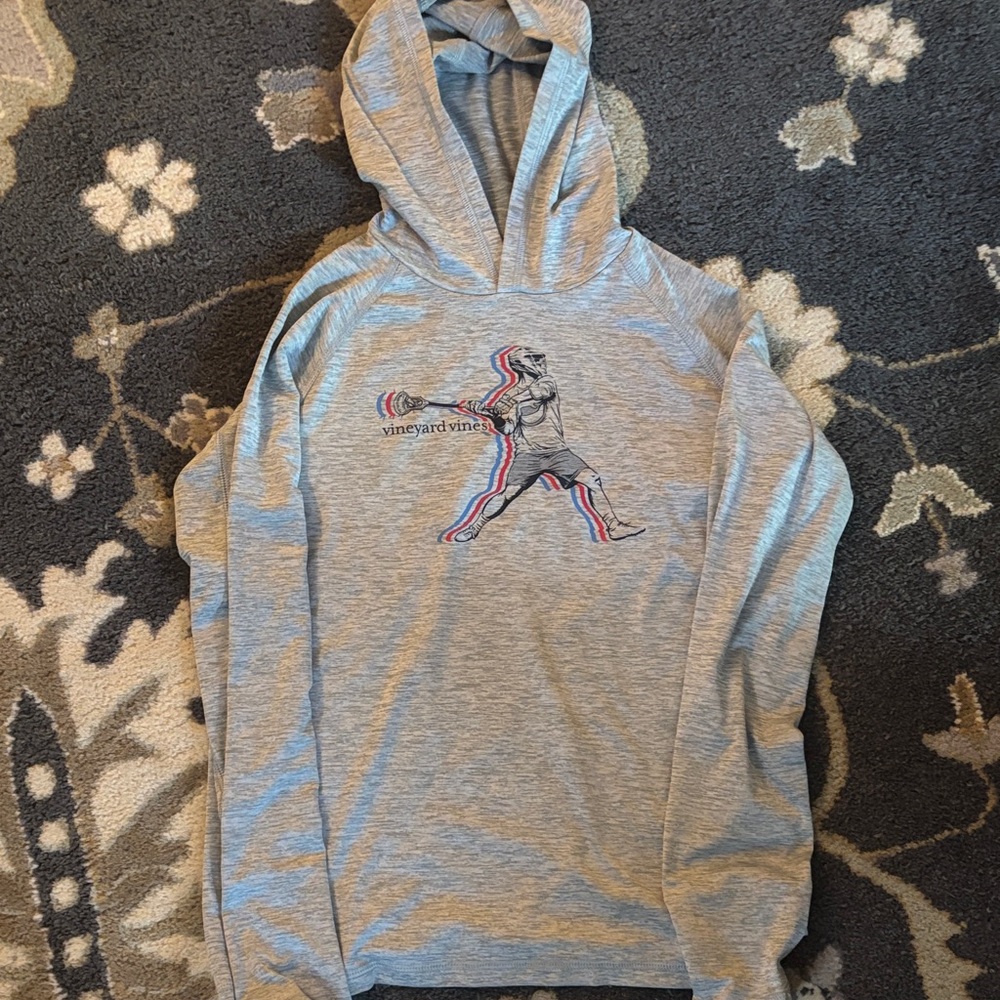 Vineyard Vines Heather Gray lightweight Athletic Hoodie
